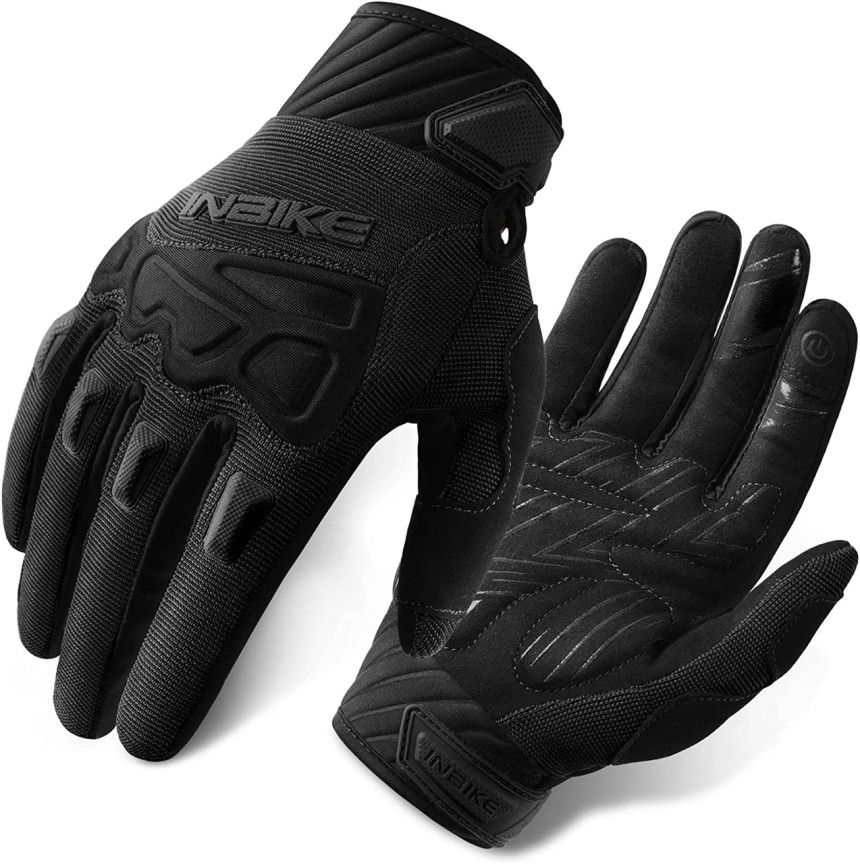INBIKE Mountain Bike Gloves for Men Knuckle Guard