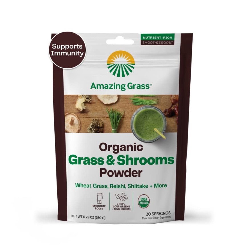 Amazing Grass Greens & Mushroom Powder Smoothie Mix