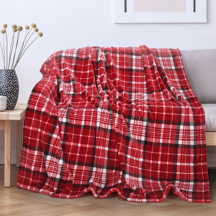 Tirrinia Red Buffalo Plaid Fleece Blanket