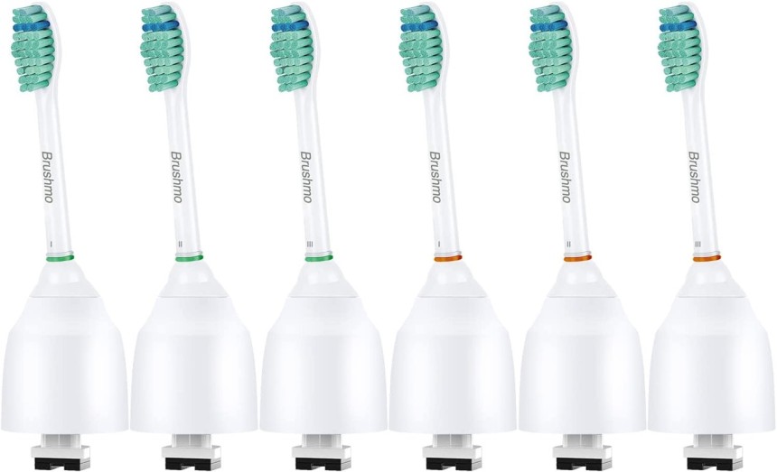 Brushmo Replacement Toothbrush Heads Compatible with Sonicare e-Series HX7022, 6 Pack(BM726)